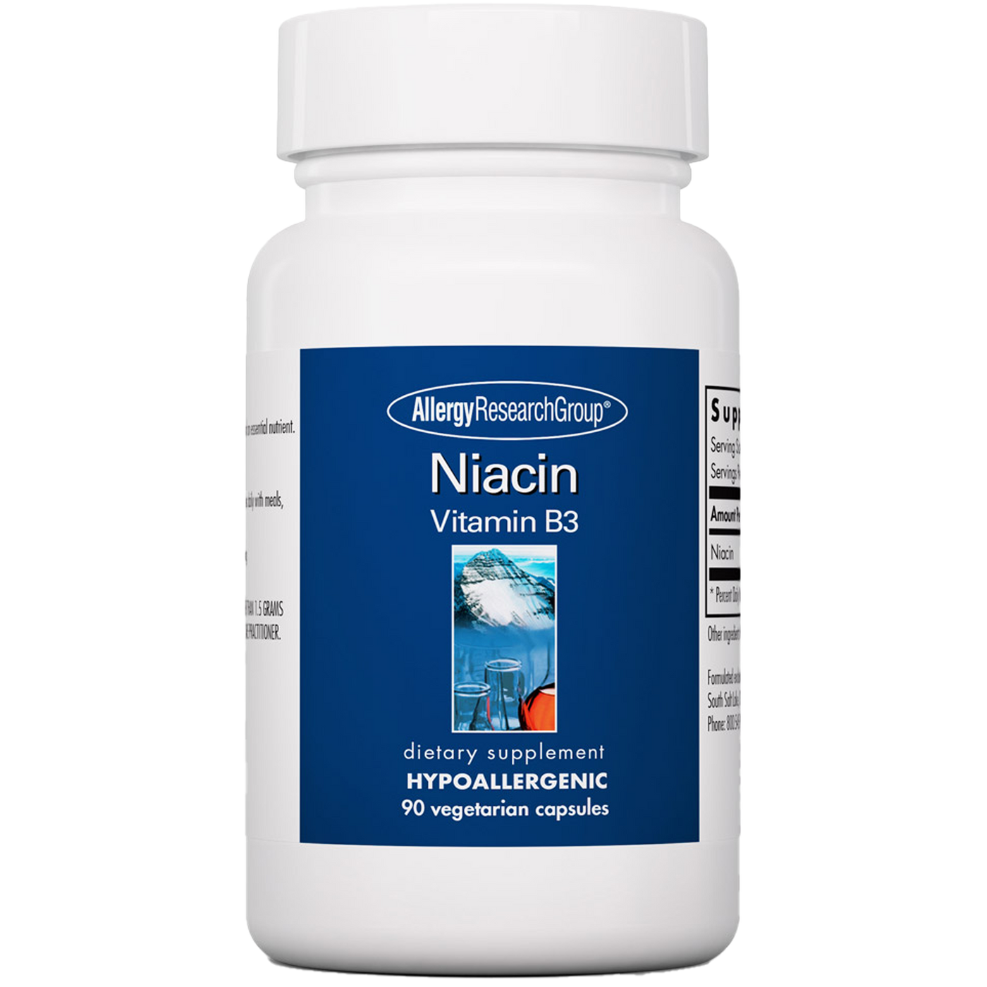 Niacin Vitamin B3 250 mg 90 caps Curated Wellness
