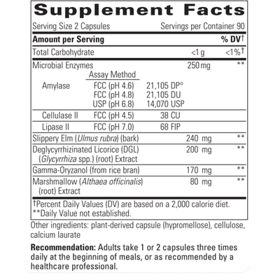 Similase Sensitive Stom. 180 vcaps Curated Wellness