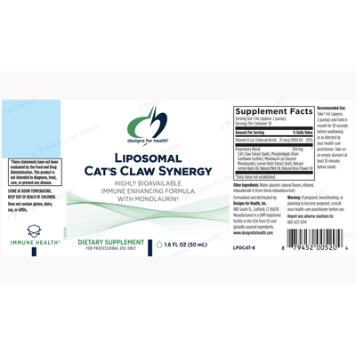 Liposomal Cat's Claw Synergy 30ml Curated Wellness