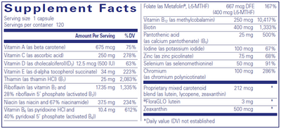 Multi T/D 120 vcaps Curated Wellness