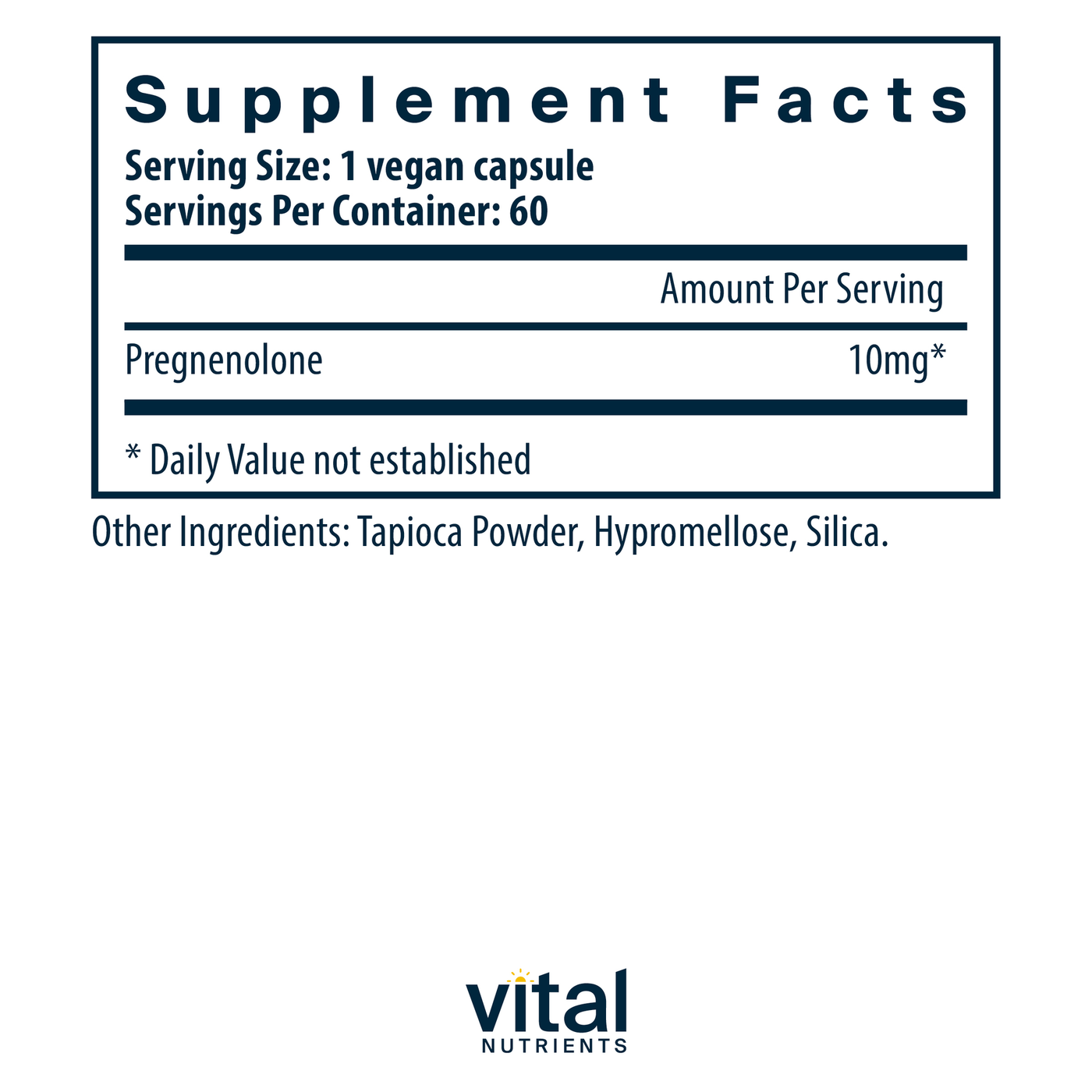 Pregnenolone 60c Curated Wellness