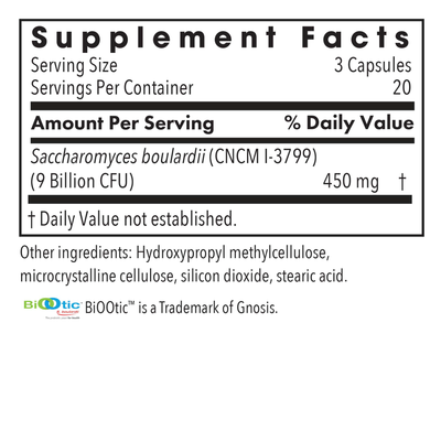 Essential-Biotic Sacch Boulardii 60 caps Curated Wellness