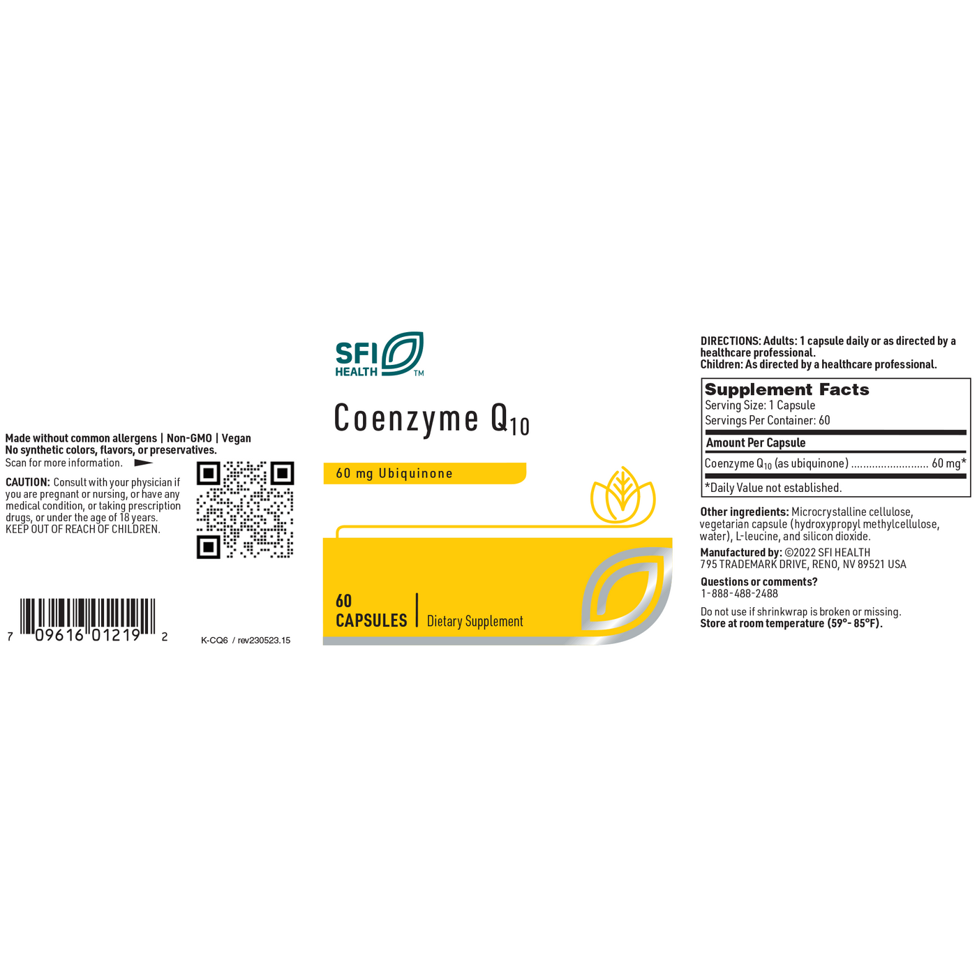 Coenzyme Q10 60 mg  Curated Wellness