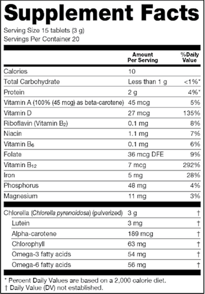 Sun Chlorella 200 mg  Curated Wellness