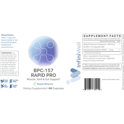 BPC-157 Rapid Pro - 500mcg 60c Curated Wellness