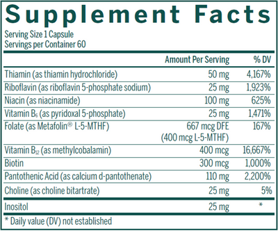 Active B Complex 60 vcaps Curated Wellness