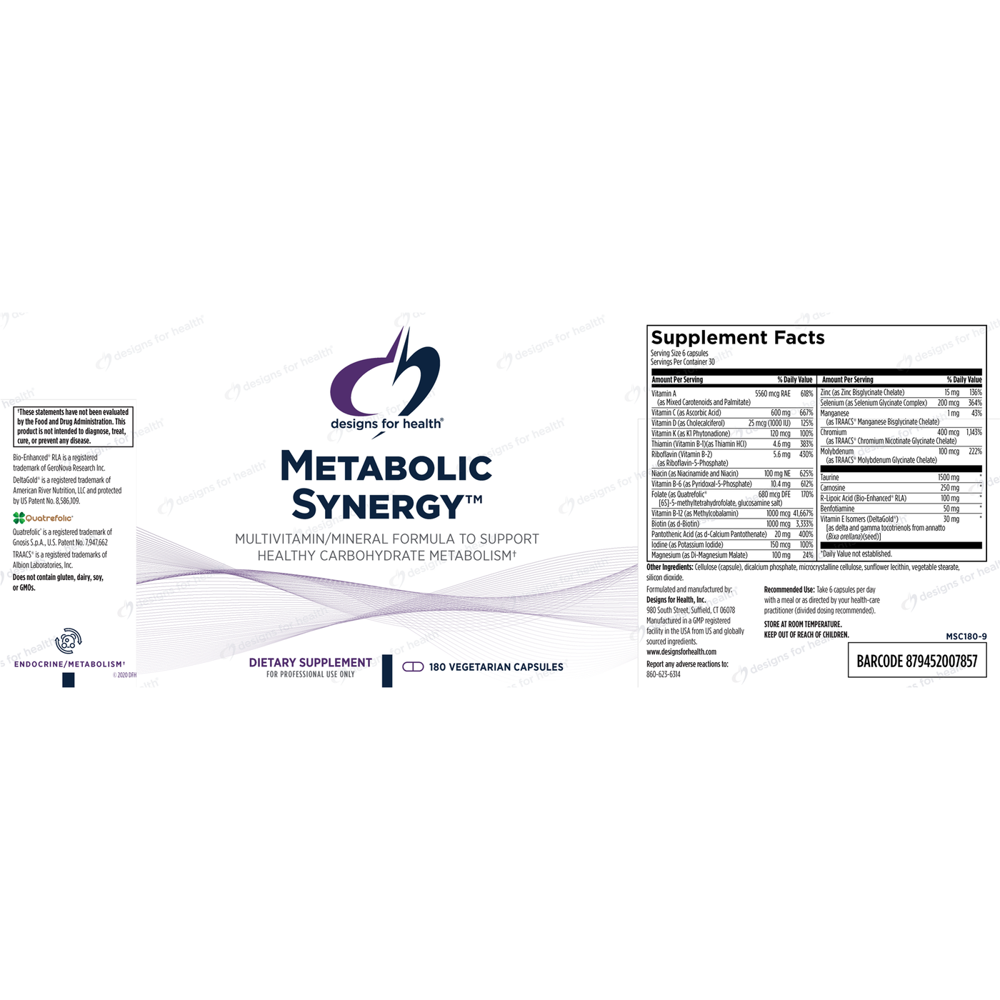 Metabolic Synergy 180 vcap Curated Wellness