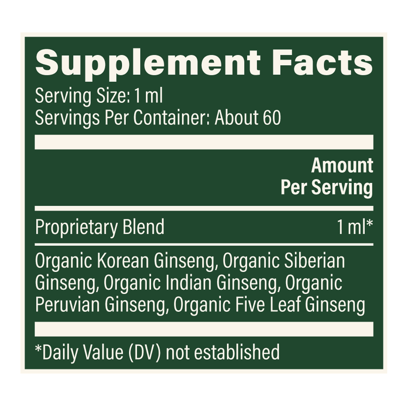 Ginseng 2 fl oz Curated Wellness