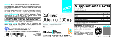 CoQmax Ubiquinol 200 mg 30 Softgels Curated Wellness