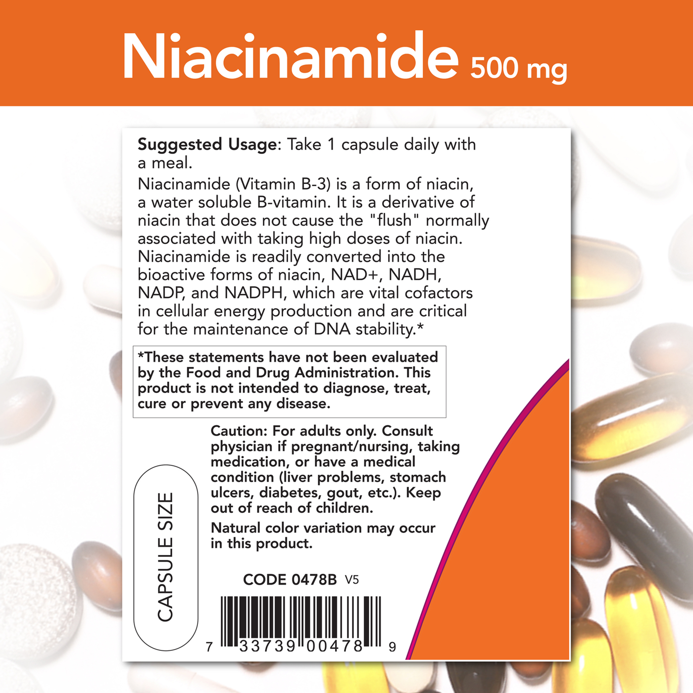 Niacinamide 500 mg  Curated Wellness