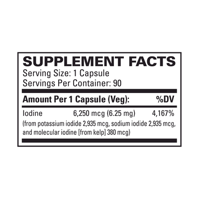 Tri Iodine 6.25 mg 90 caps Curated Wellness