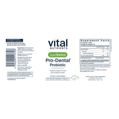 Hyperbiotics Pro-Dental Probiotic 90ct Curated Wellness