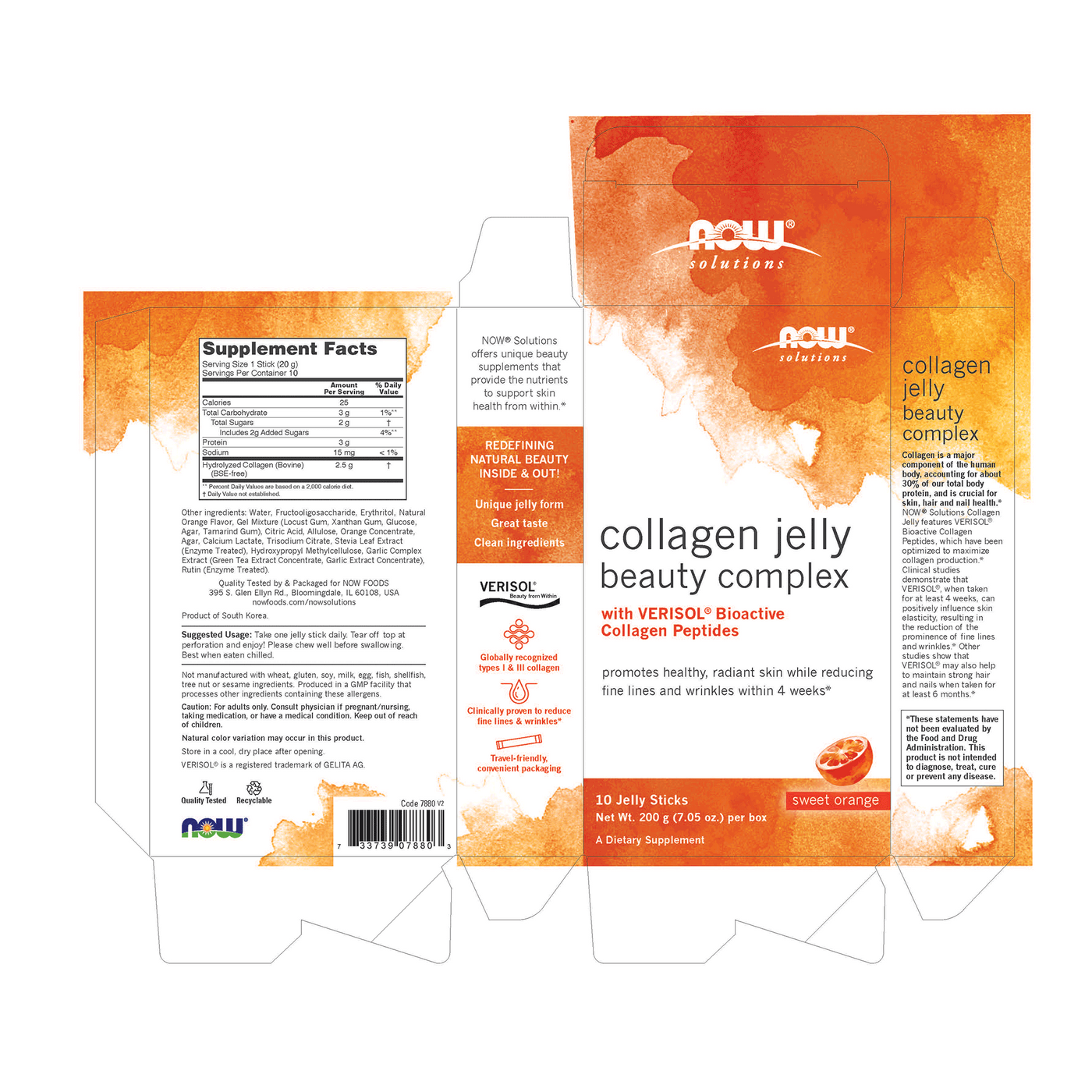 Collagen Jelly Beauty, Orange 10pkts Curated Wellness