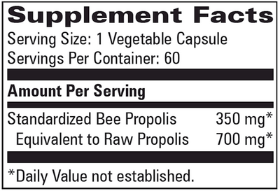 Bee Propolis Standardized 60 caps Curated Wellness