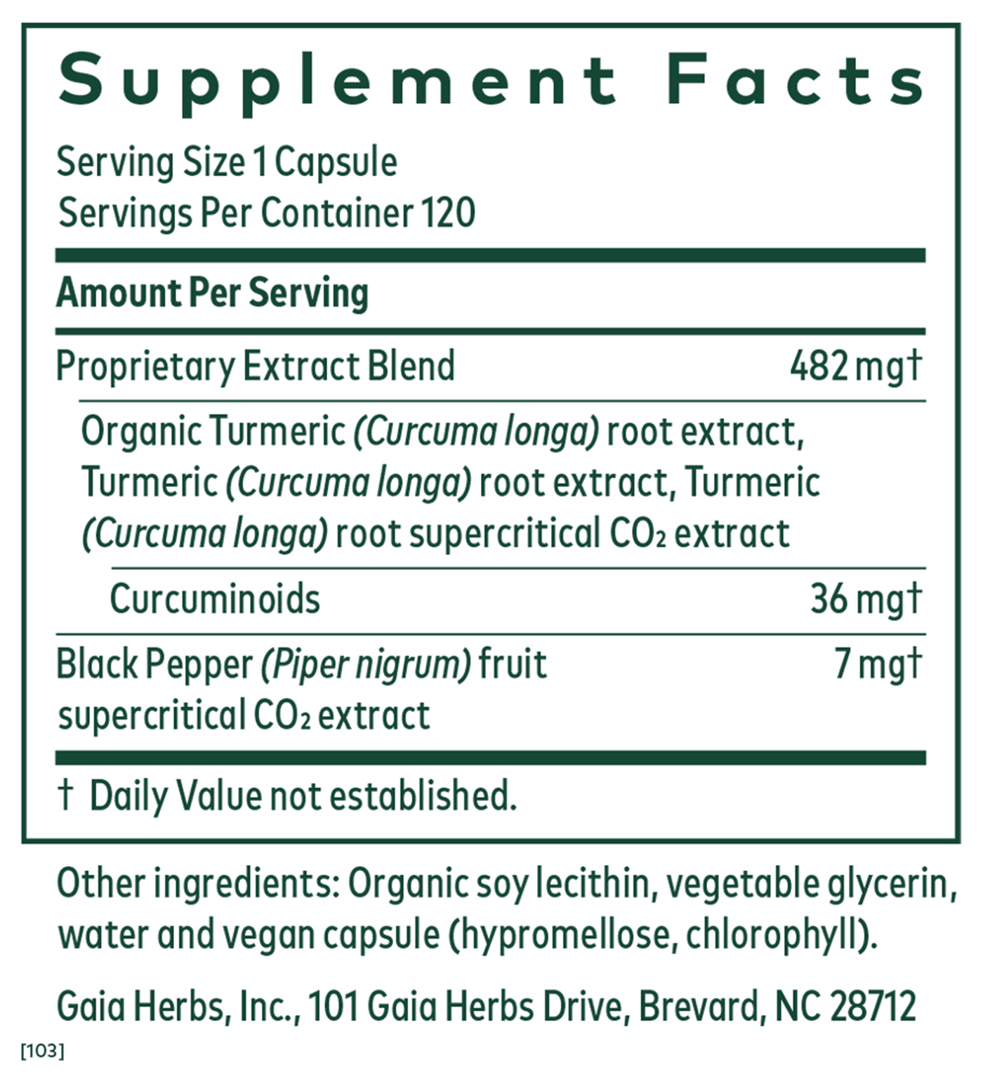 Curcuma Supreme NK-kB Formula 120 caps Curated Wellness