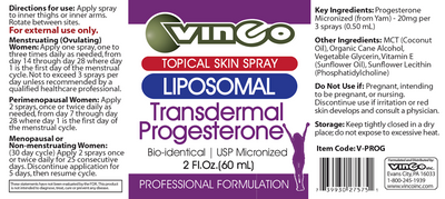 Transdermal Progesterone 2 fl oz Curated Wellness