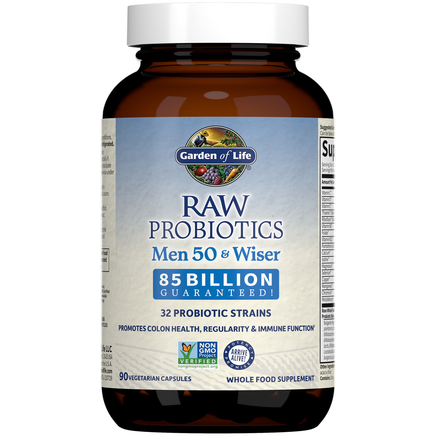 RAW Probiotics Men 50 & Wiser 90 vcaps Curated Wellness
