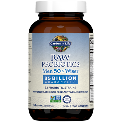 RAW Probiotics Men 50 & Wiser 90 vcaps Curated Wellness