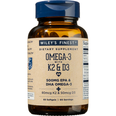 Omega-3 with K2 & D3 60sg Curated Wellness