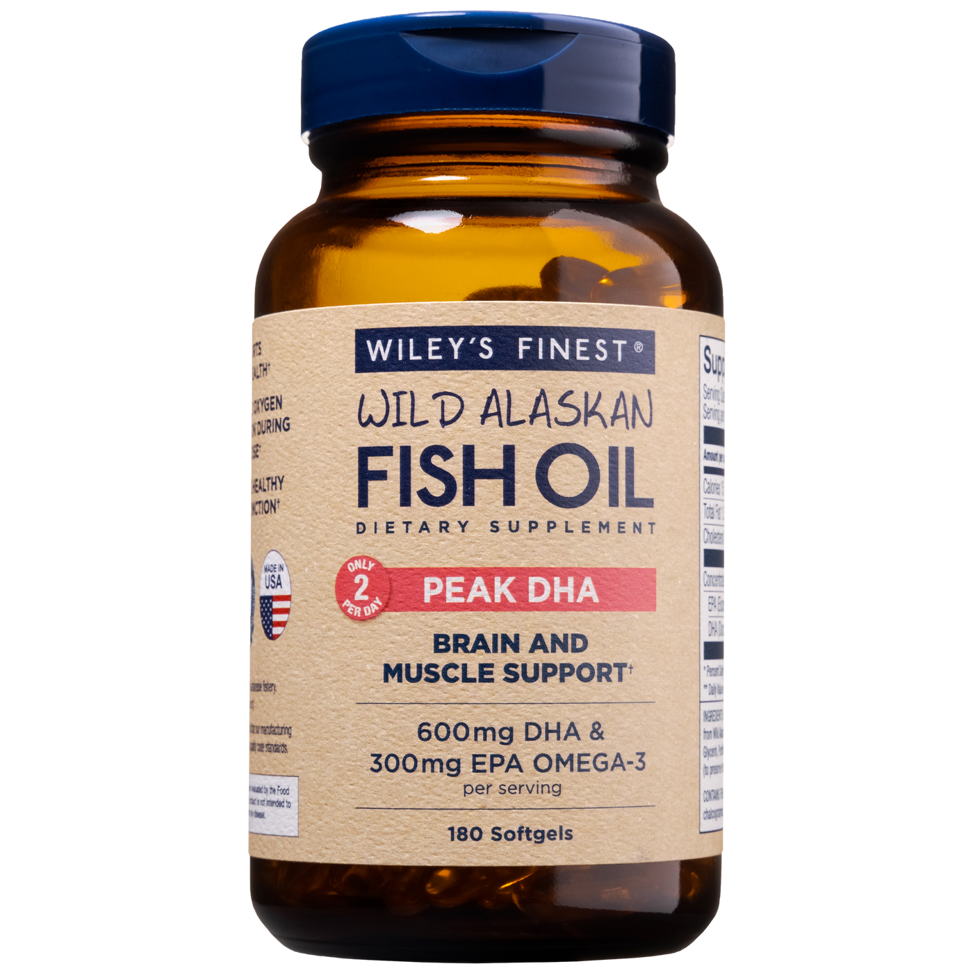 Wild Alaskan Fish Oil - Peak DHA 180 ct Curated Wellness