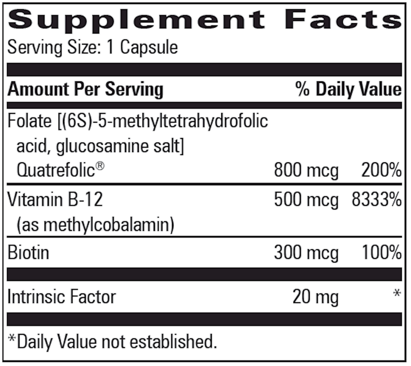 B-12 Intrinsic Factor  Curated Wellness