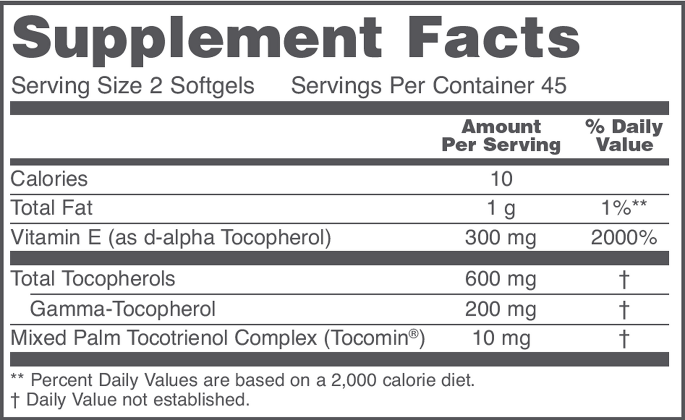 Gamma E Toco Complex 90gels Curated Wellness