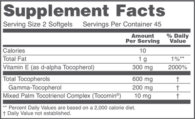 Gamma E Toco Complex 90gels Curated Wellness