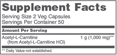 Acetyl-L-Carnitine 500 mg  Curated Wellness