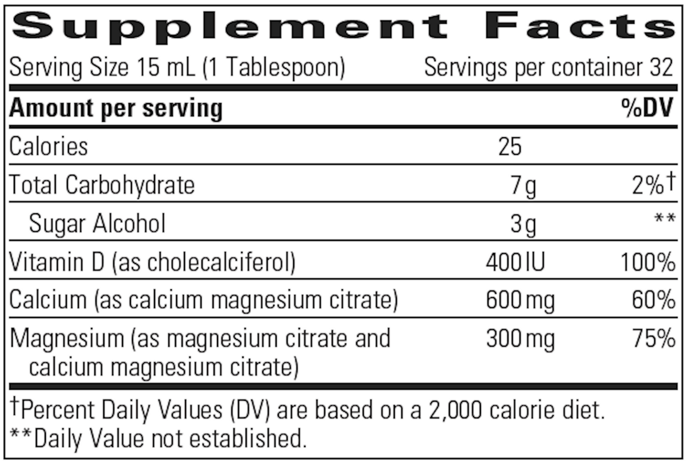 Liquid Calcium Magnesium 2:1 Orange 16oz Curated Wellness