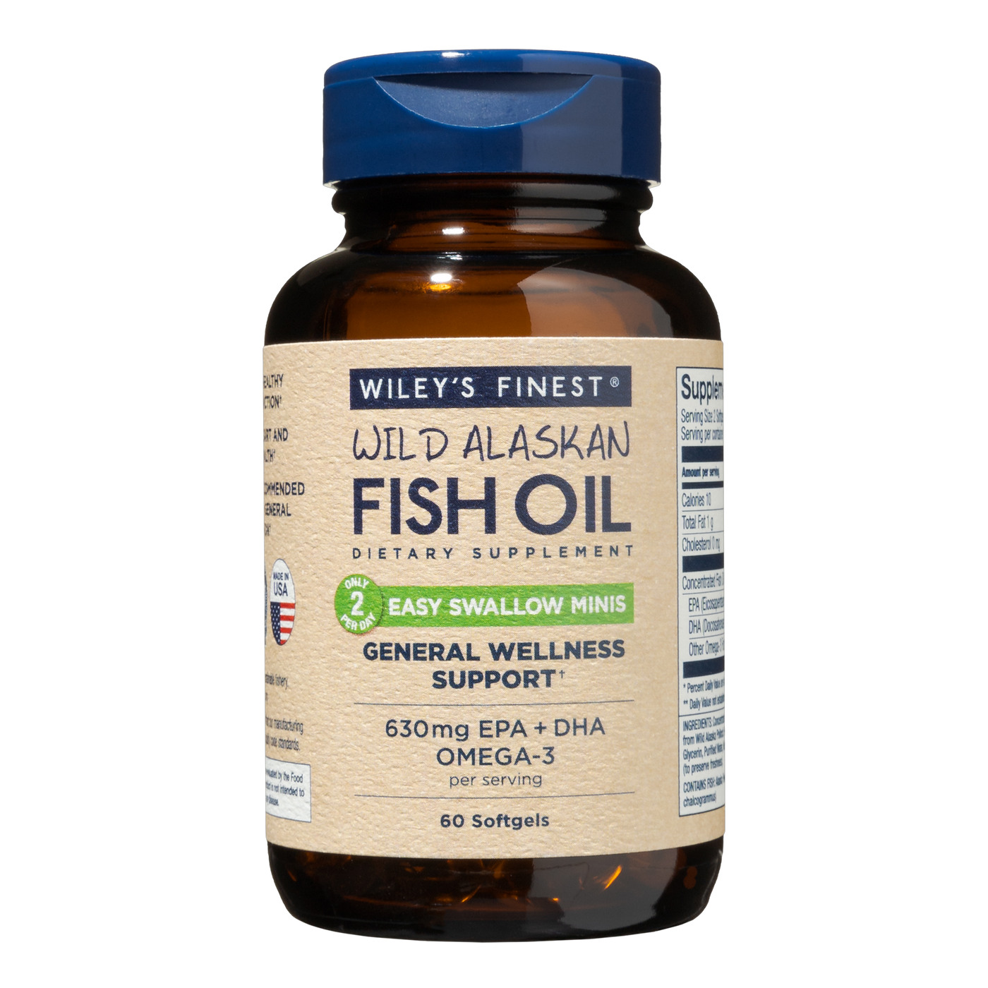 Wild Alaskan Fish Oil 60 mini gels Curated Wellness