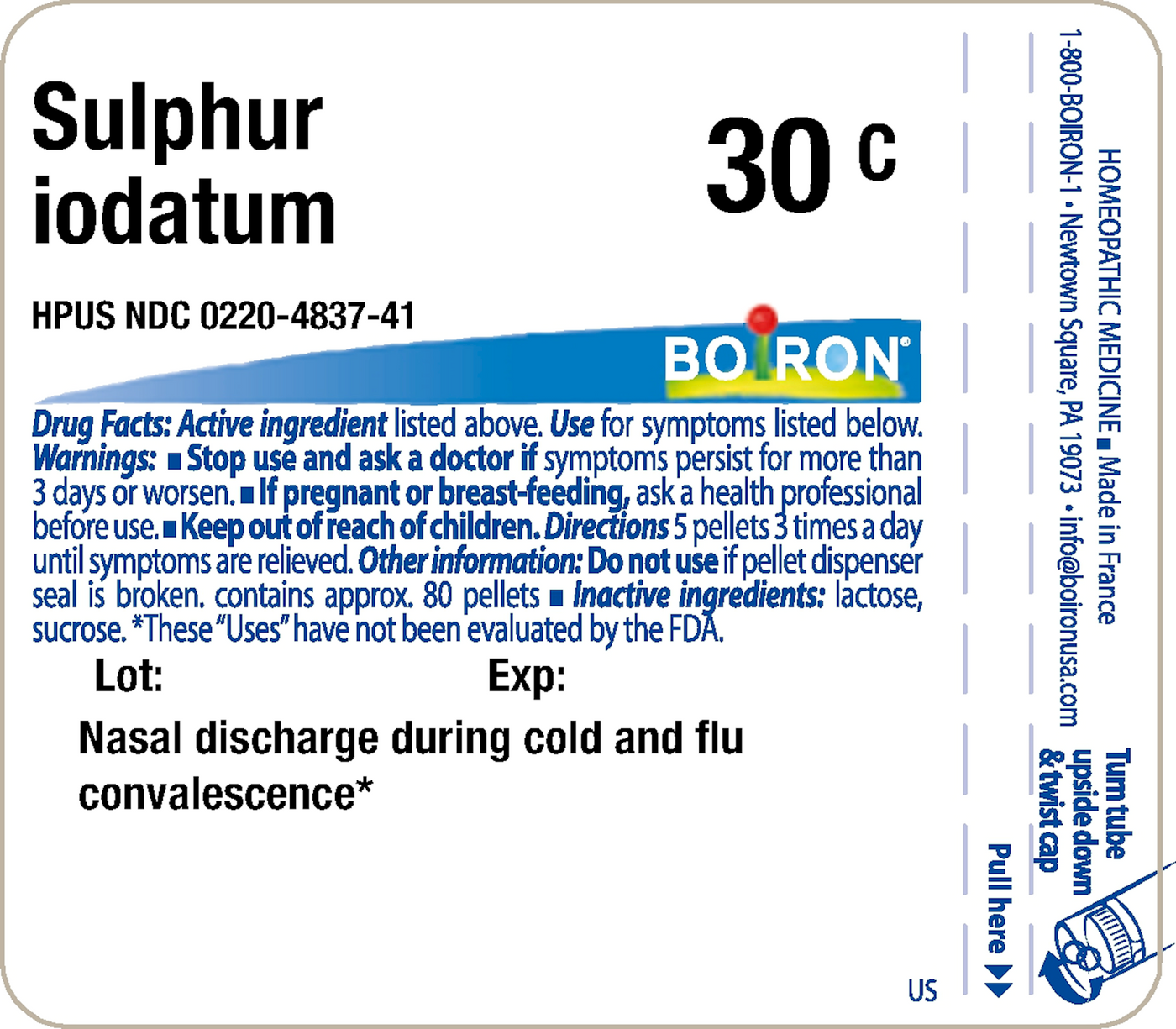 Sulphur iodatum 30C 80 plts Curated Wellness