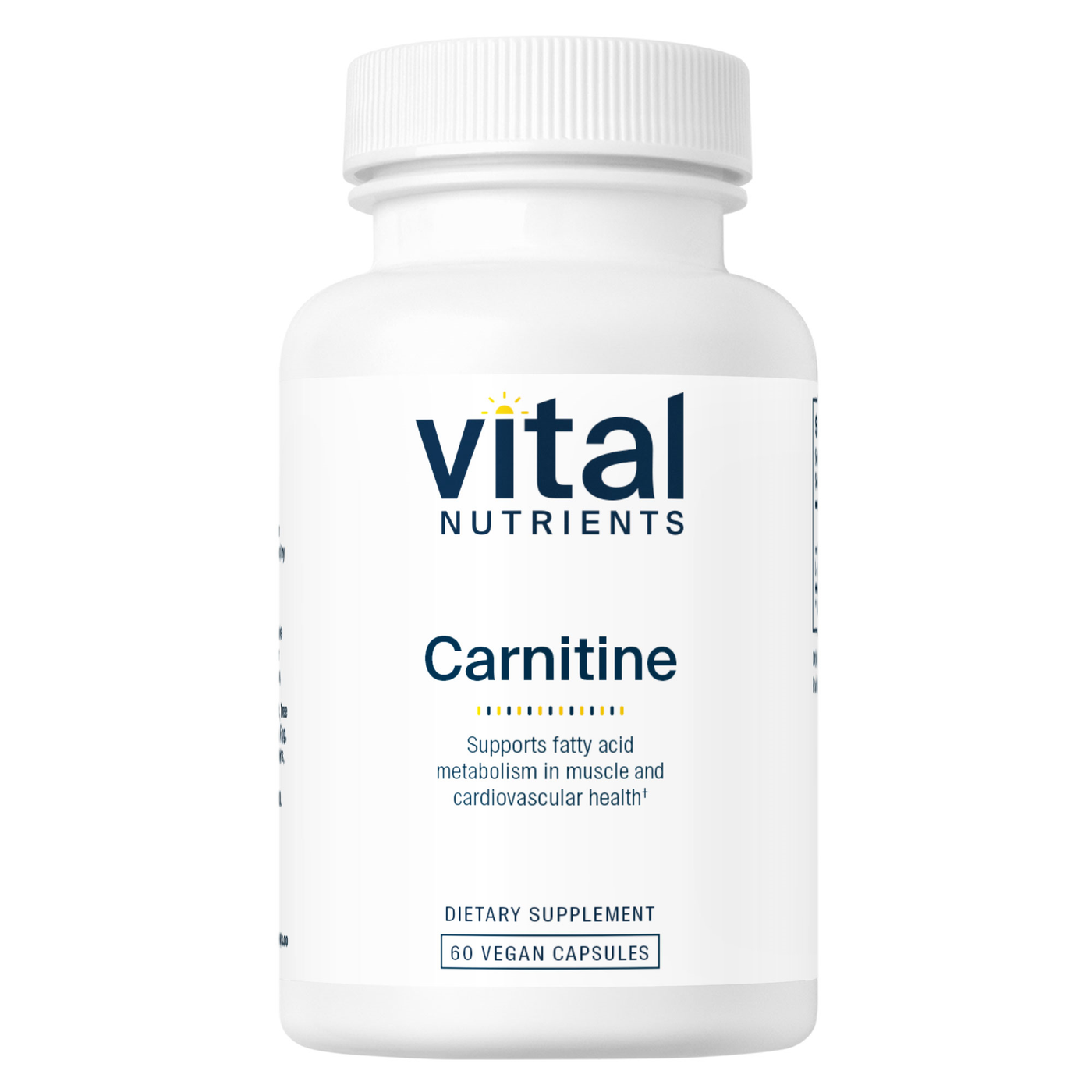 Carnitine 500 mg 60 vcaps Curated Wellness