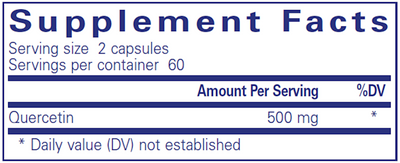 Quercetin 250 mg 120 vcaps Curated Wellness