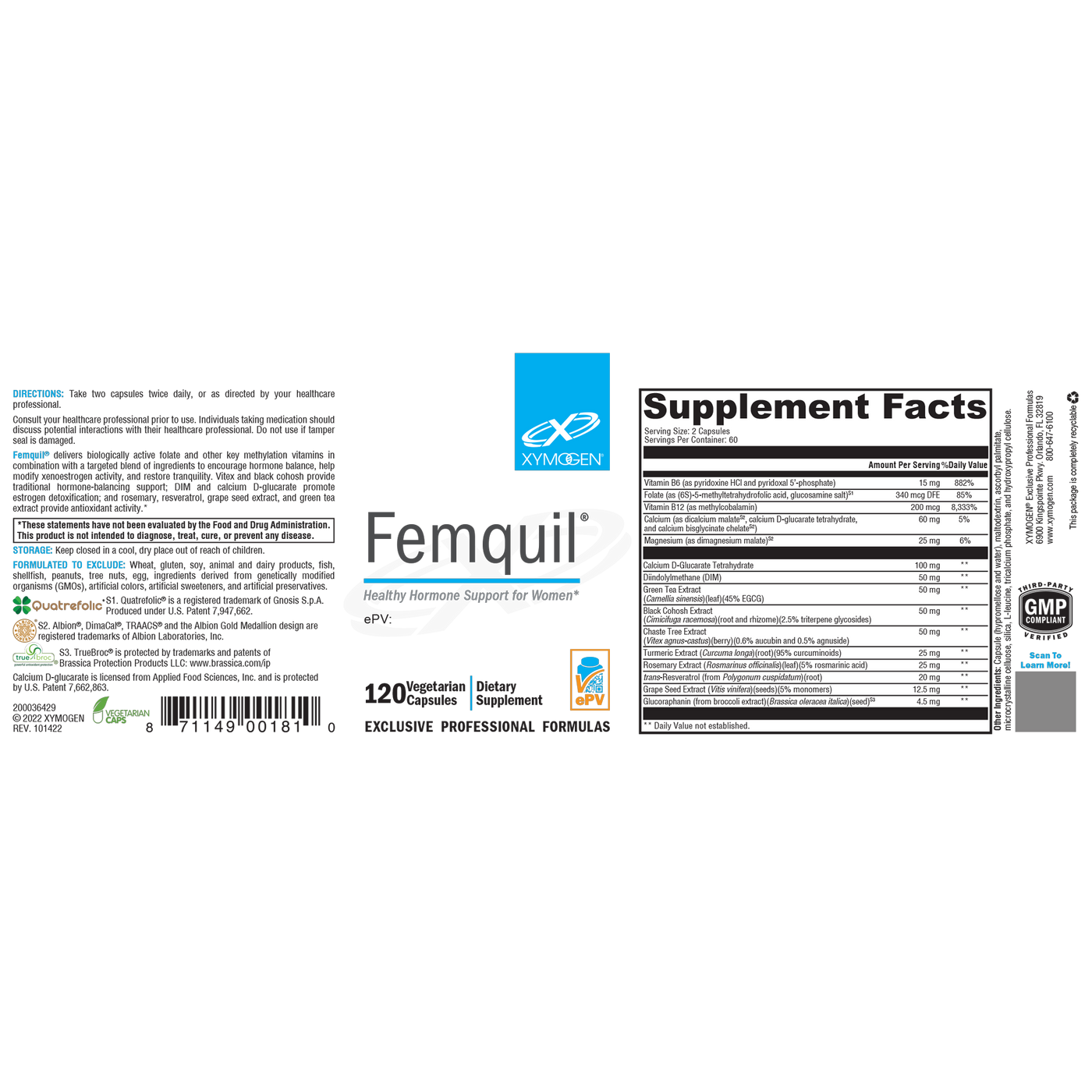 Femquil 120 Capsules Curated Wellness