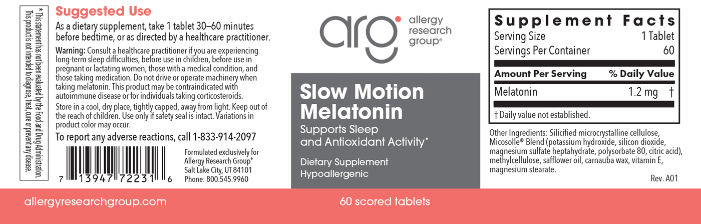 Slow Motion Melatonin 1.2mg  Curated Wellness