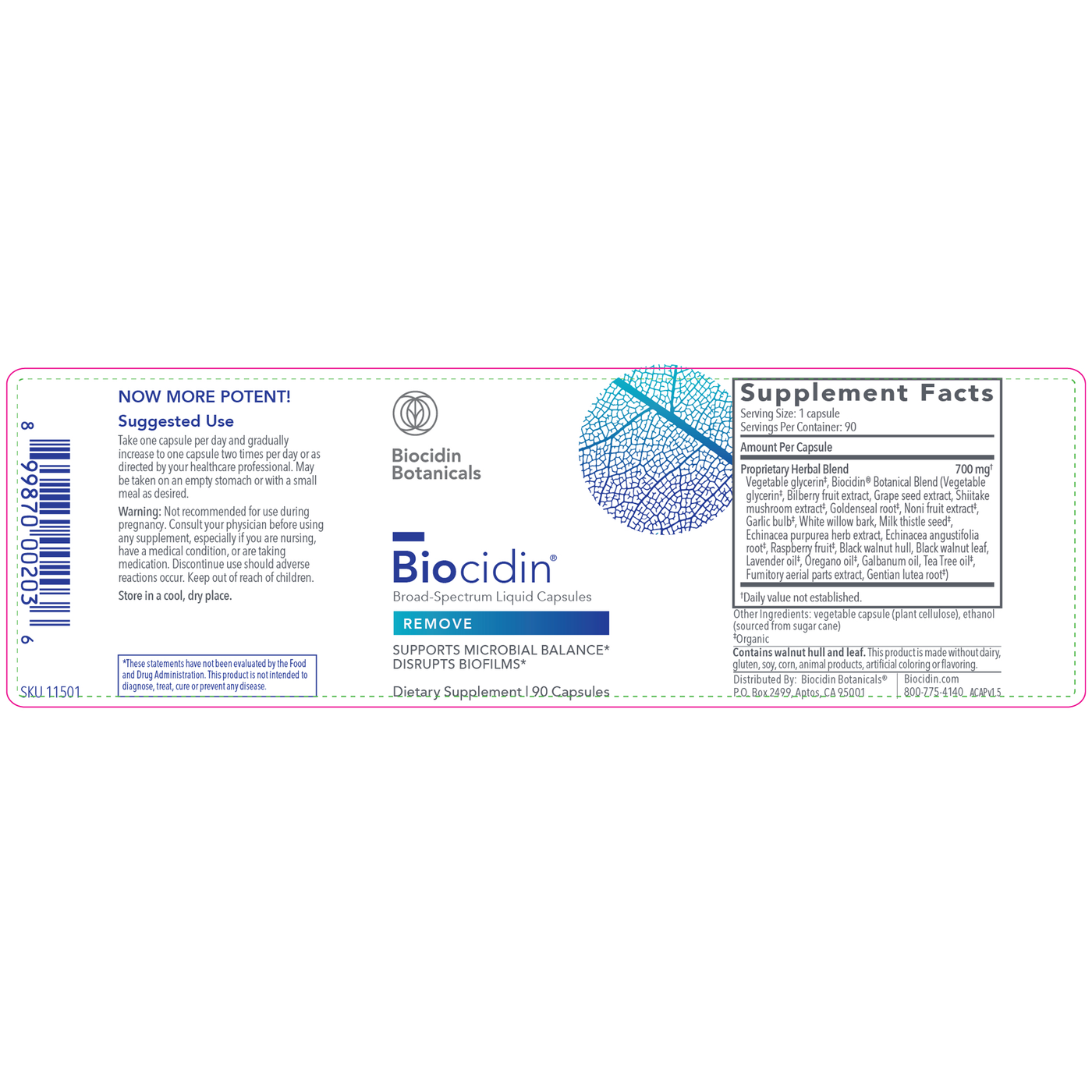 Biocidin 90 caps Curated Wellness