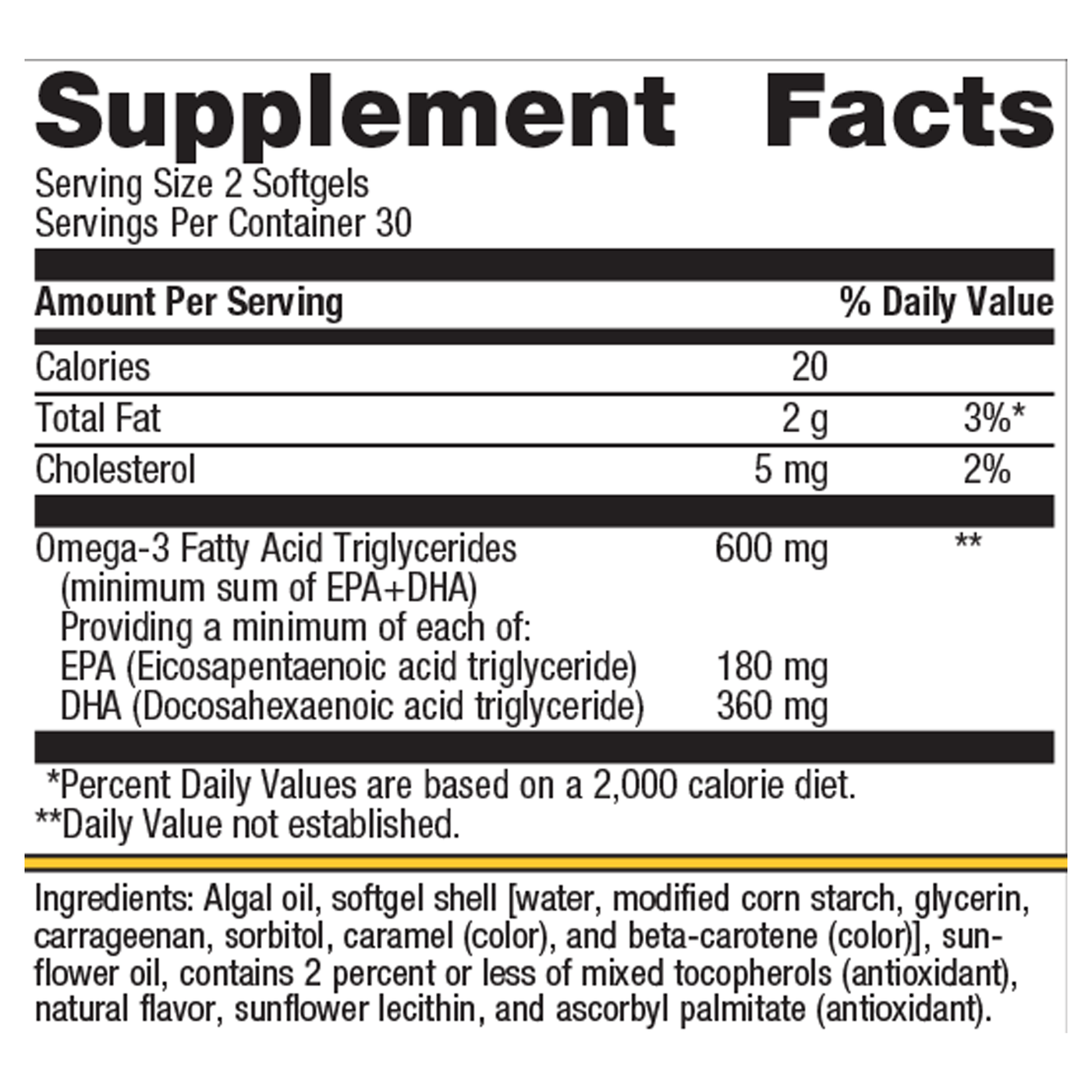 OmegaGenics® Algae Omega-3s 60sg Curated Wellness
