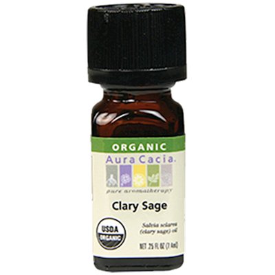 Clary Sage Organic Essential Oil .25 oz Curated Wellness