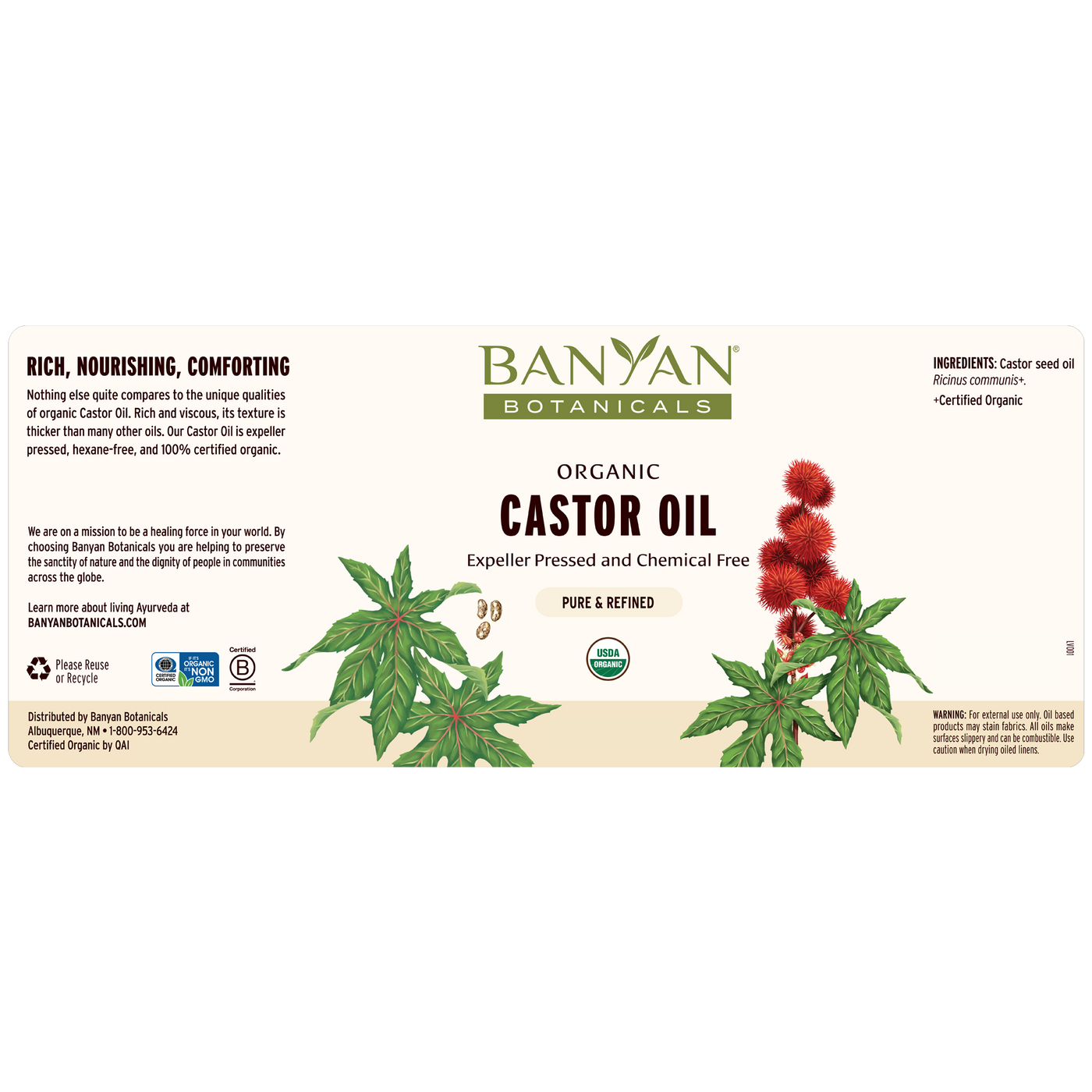 Castor Oil 24 fl oz Curated Wellness