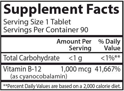 B-12 1000 mcg  Curated Wellness