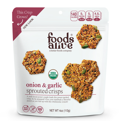 Onion & Garlic Sprouted Crisps  Curated Wellness
