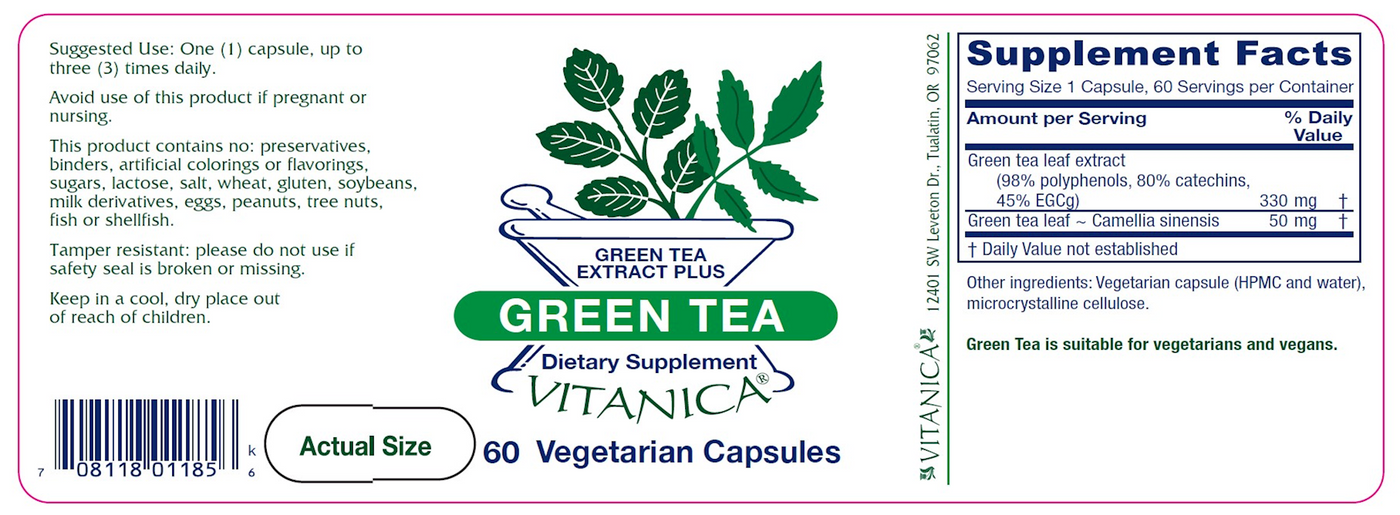 Green Tea 60 caps Curated Wellness