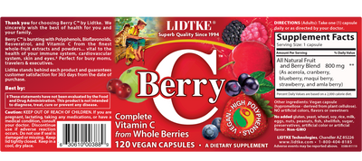 Berry-C 120 vegan caps Curated Wellness