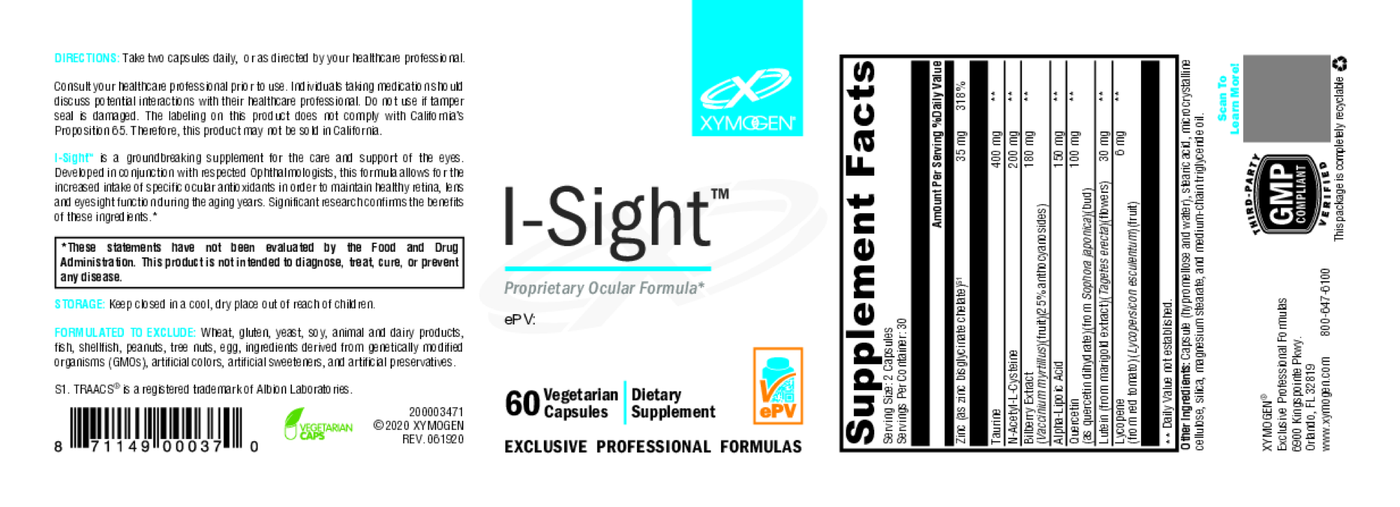 I-Sight 60 Capsules Curated Wellness