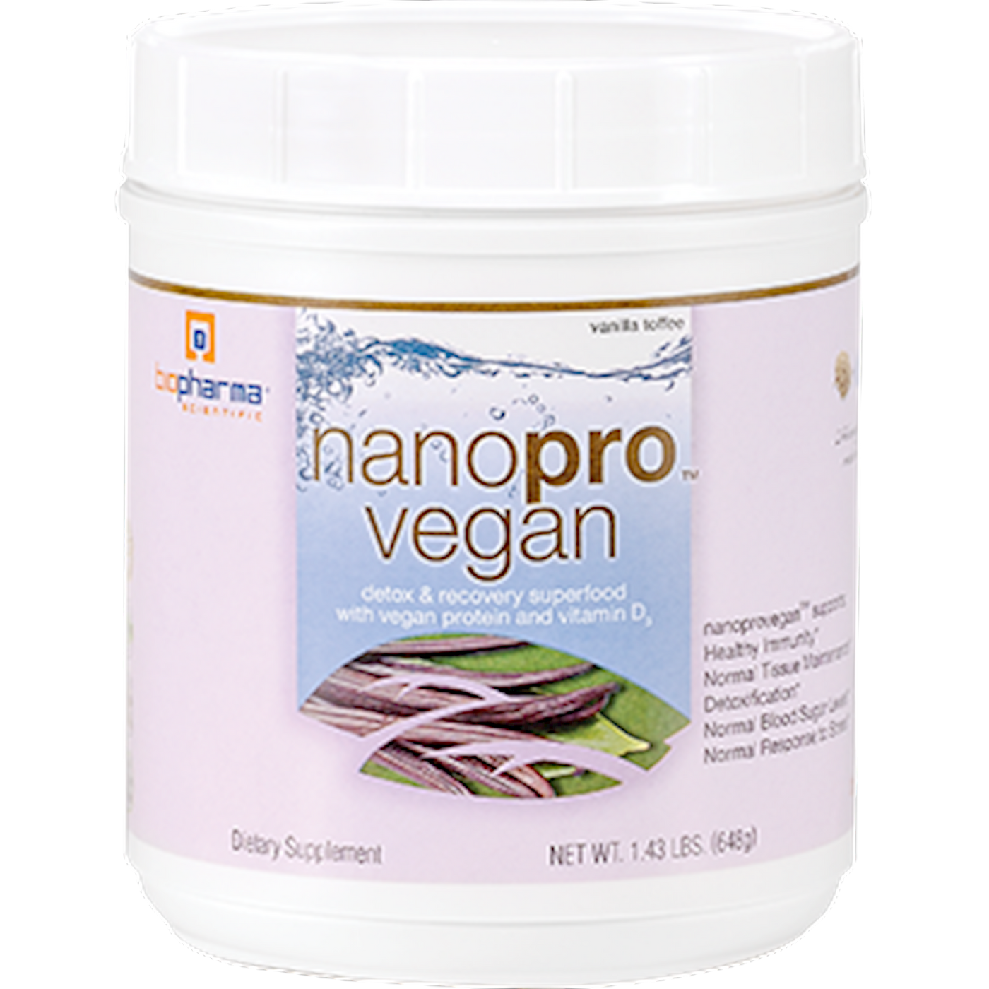 Nanopro Vegan Vanilla Toffee ings Curated Wellness