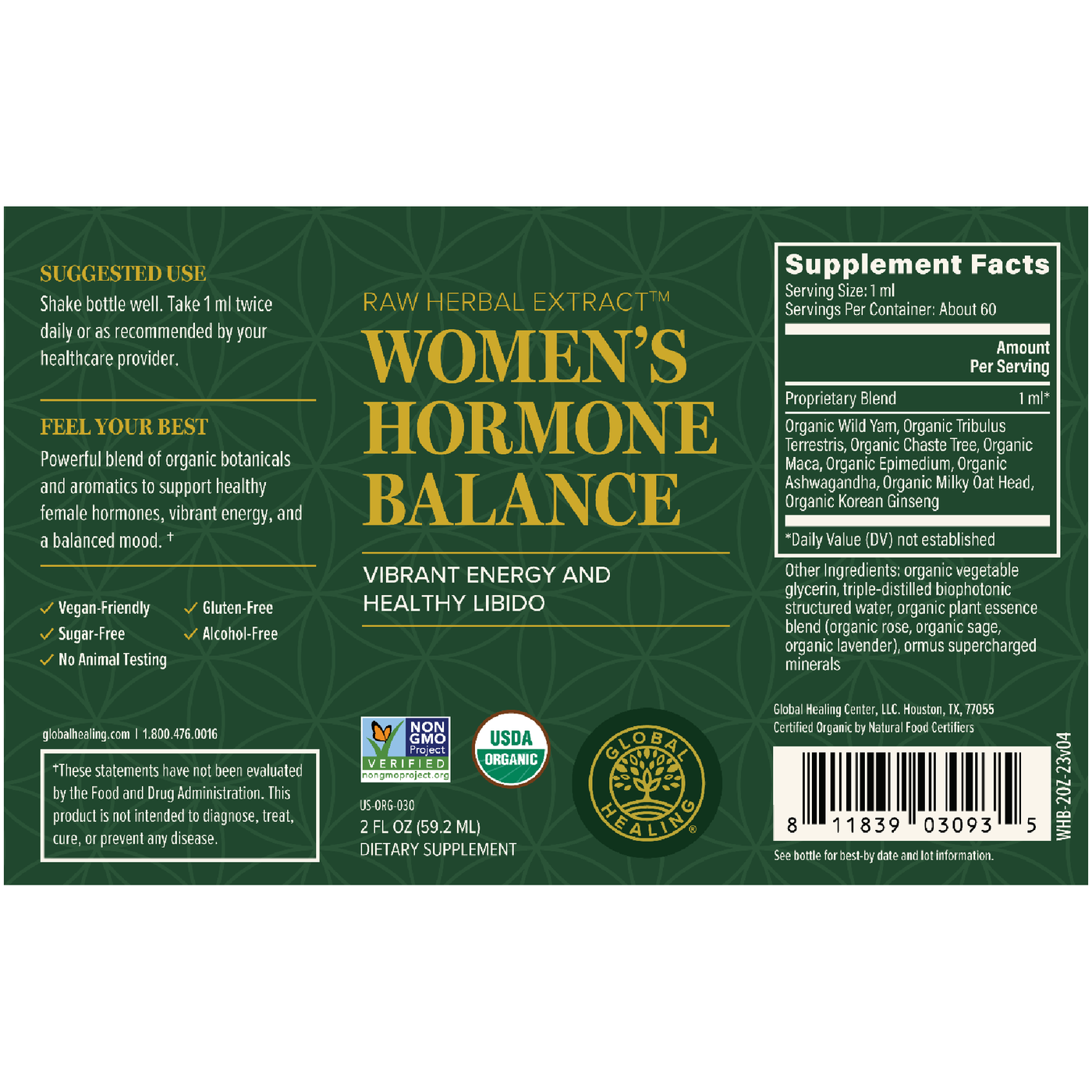 Women's Hormone Balance  liquid Curated Wellness