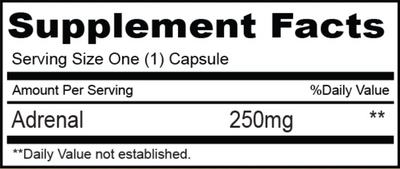 Adrenal 250 mg  Curated Wellness