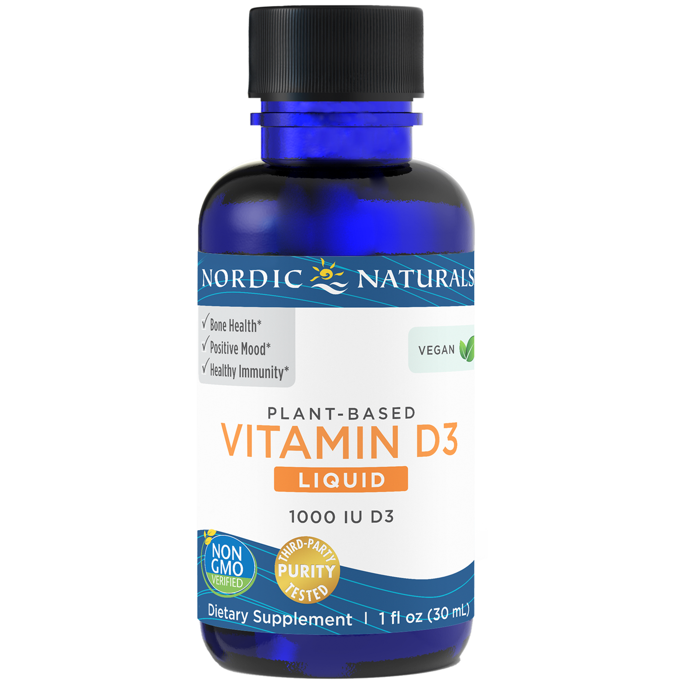 Plant-Based Vitamin D3 Liquid 1 fl oz Curated Wellness