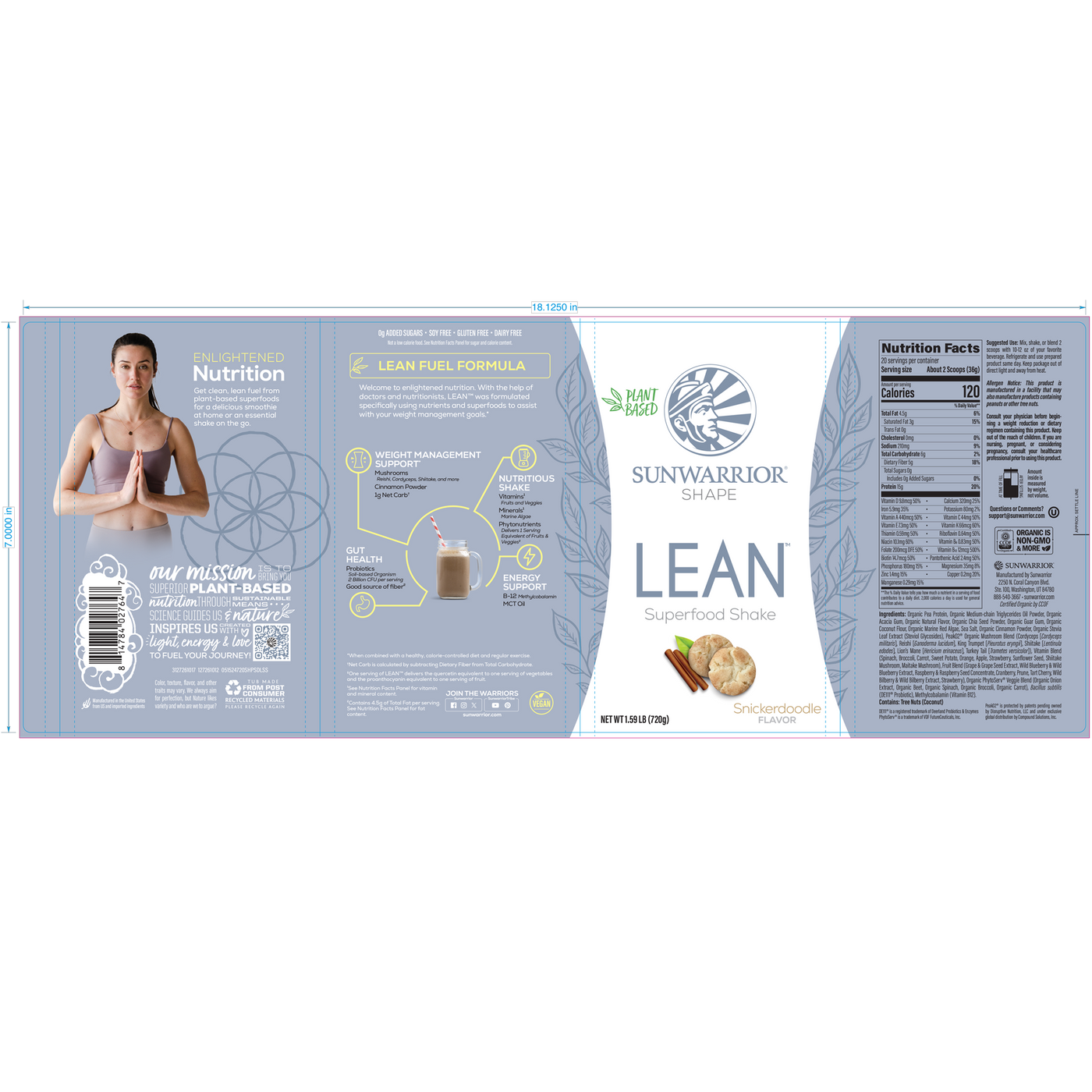 Lean Superfood Snickerdoodle 720g Curated Wellness