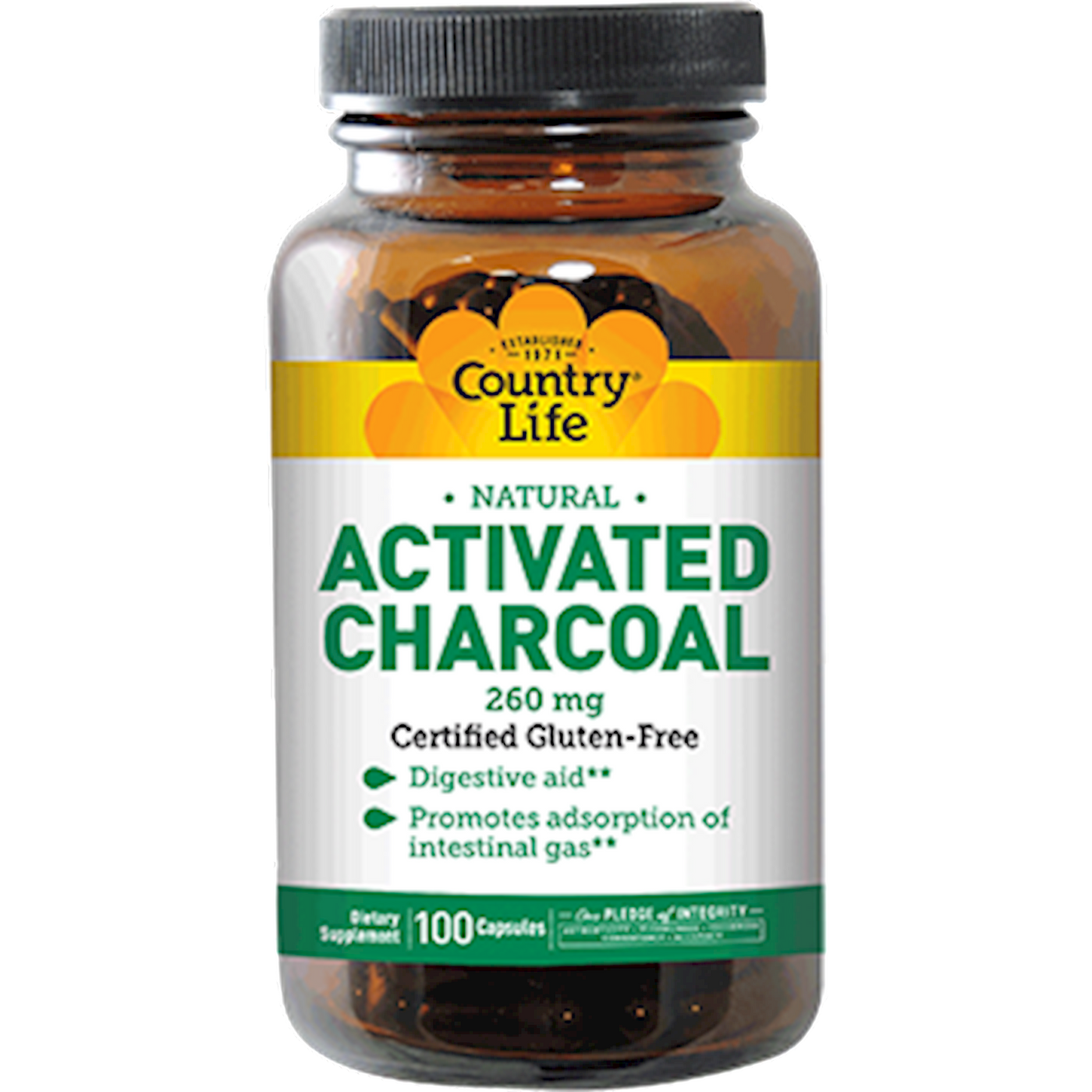 Activated Charcoal 260 mg  Curated Wellness